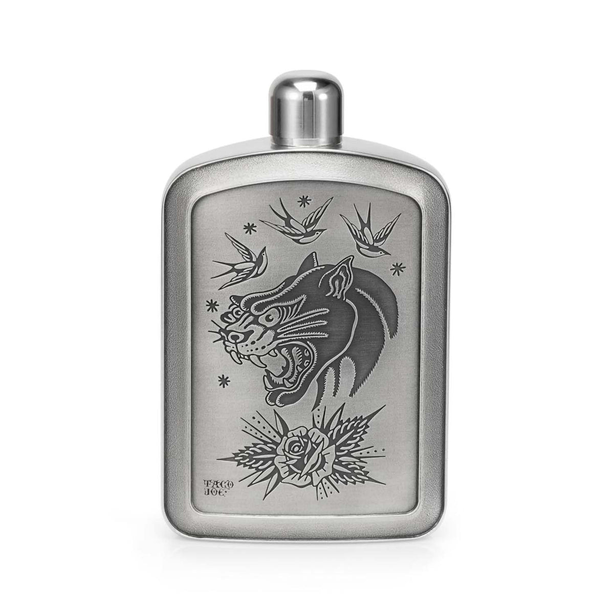 Limited Edition Taco Joe Panther Hip Flask