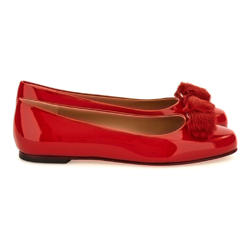 Vara Fur Ballet Flat