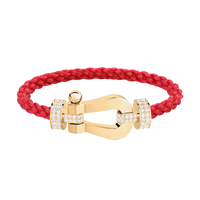 Force 10 XL Bracelet with 18K yellow diamond buckle and red cable
