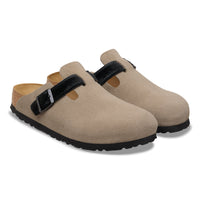 Boston Suede Leather Taupe/Black