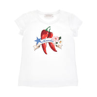 Organic cotton T-shirt with hot pepper print