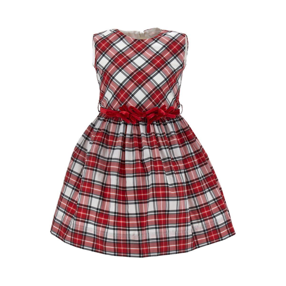 Tartan taffeta pinafore dress 11D921