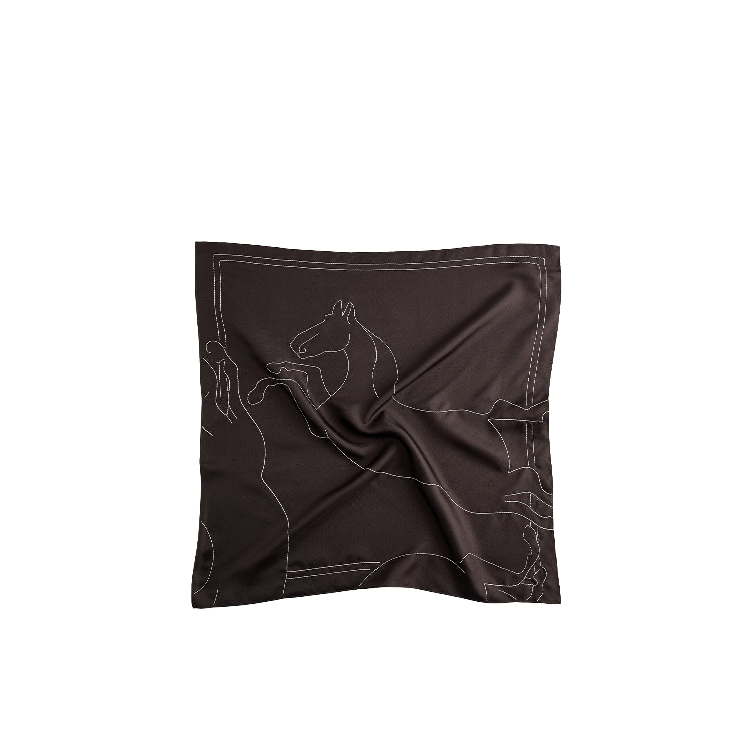 Embroided Silk Scarf