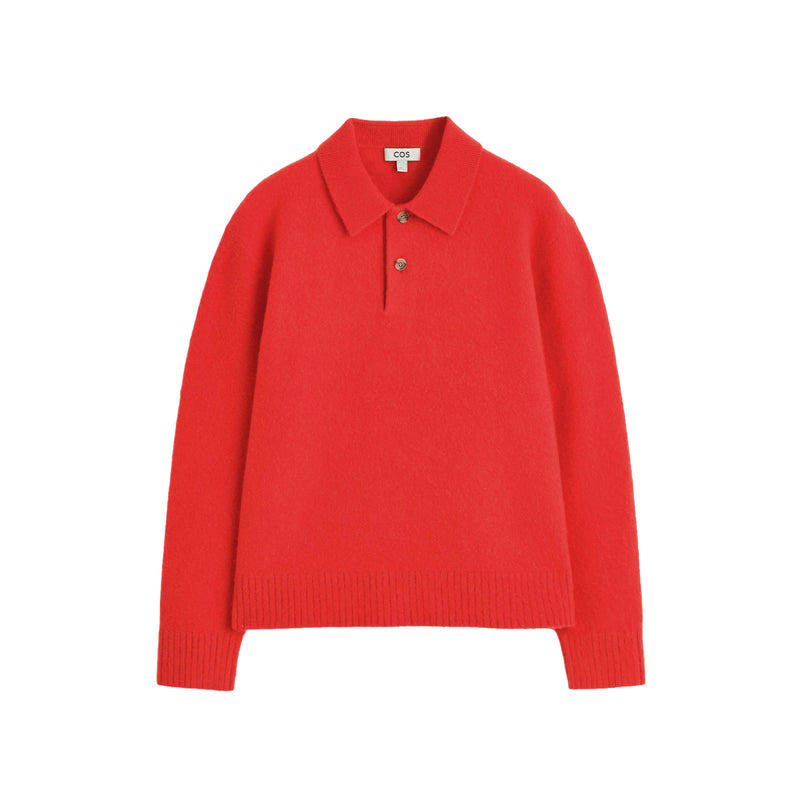 Brushed-Wool Polo Shirt