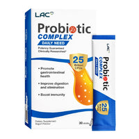 LAC Probiotic Complex 25 Billion CFUs (30 Sticks)