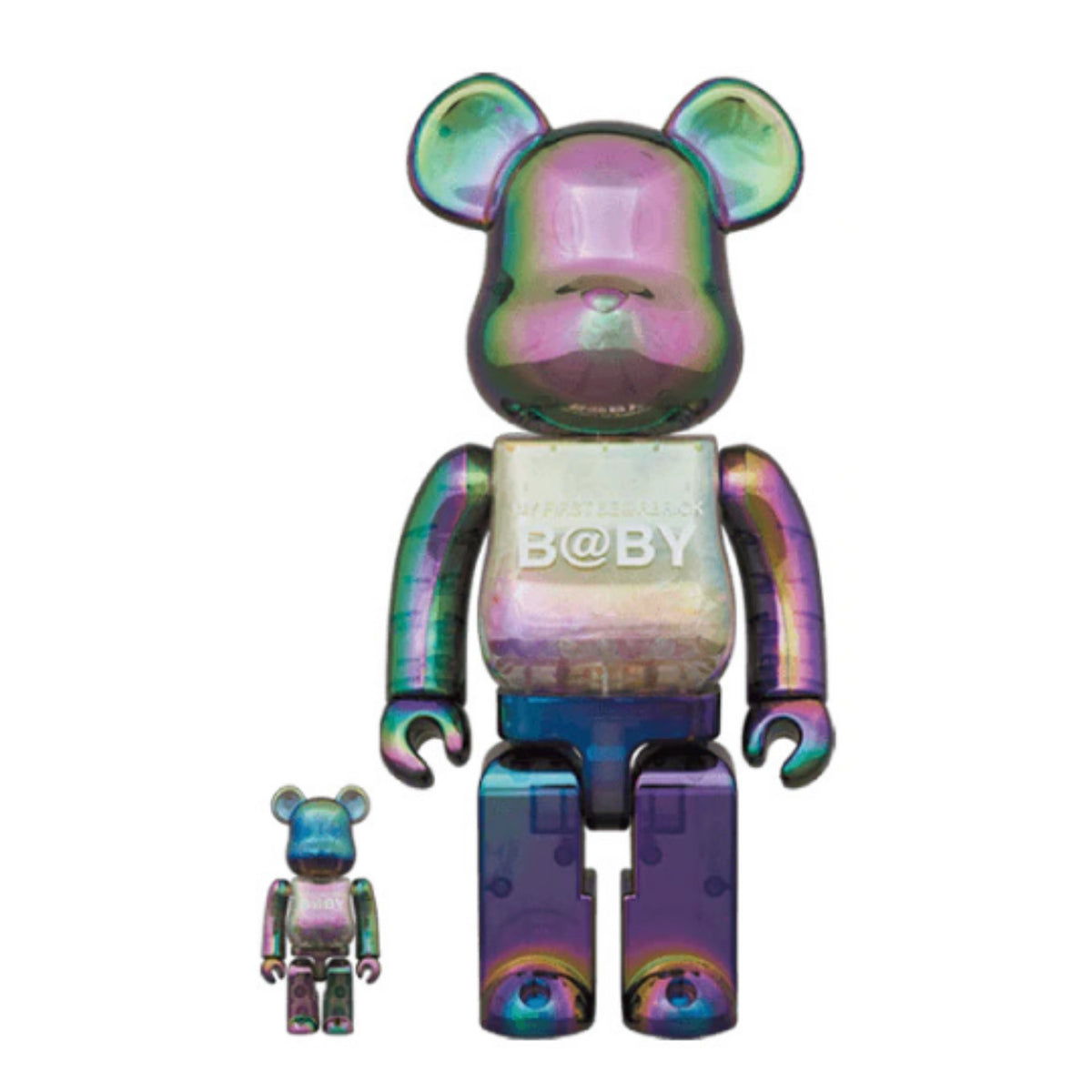 My First BE@RBRICK B@by Clear Black Chrome Ver. 100% & 400%