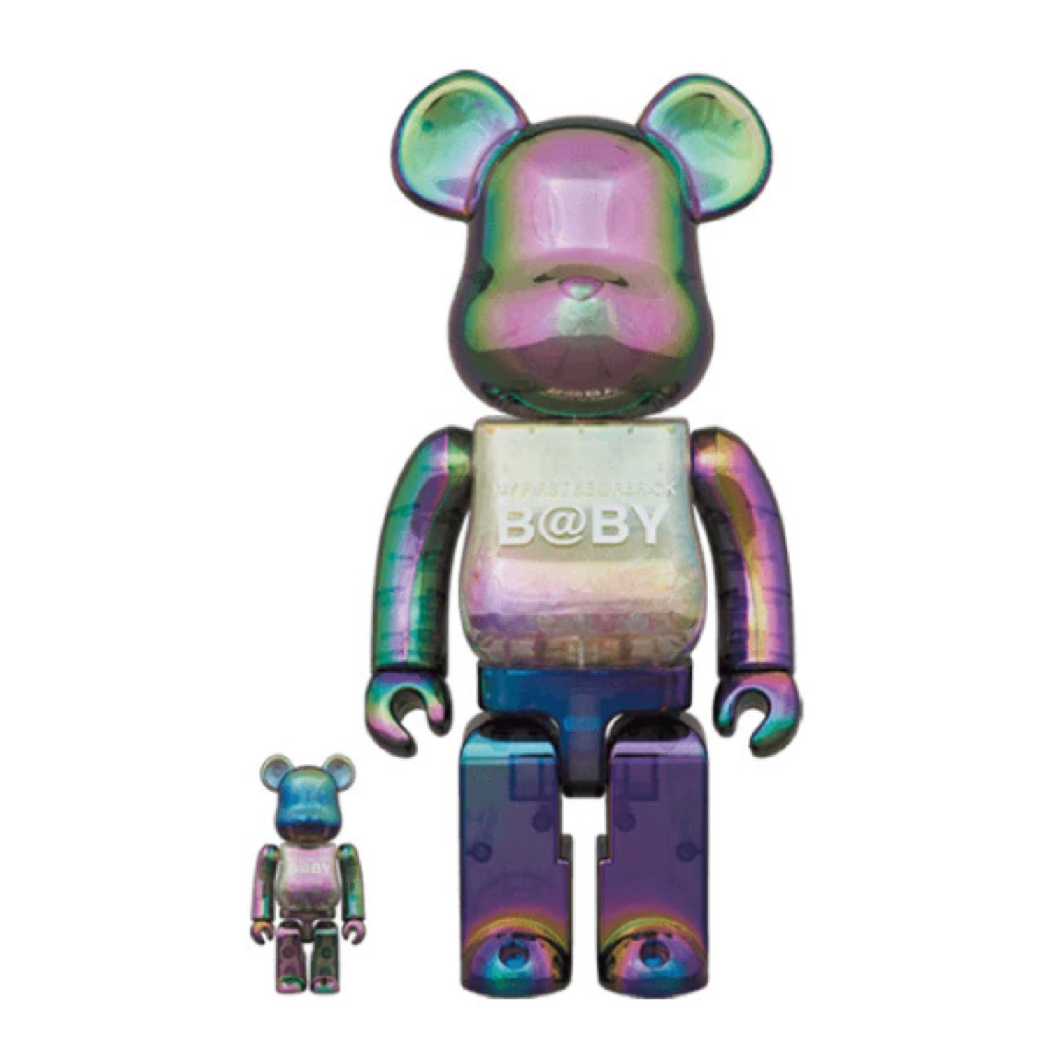 My First BE@RBRICK B@by Clear Black Chrome Ver. 100% & 400%