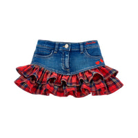 Mini Skirt with Heart Ruffles