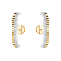 Stud Earrings Quatre Radiant Edition YG WG Diamonds
