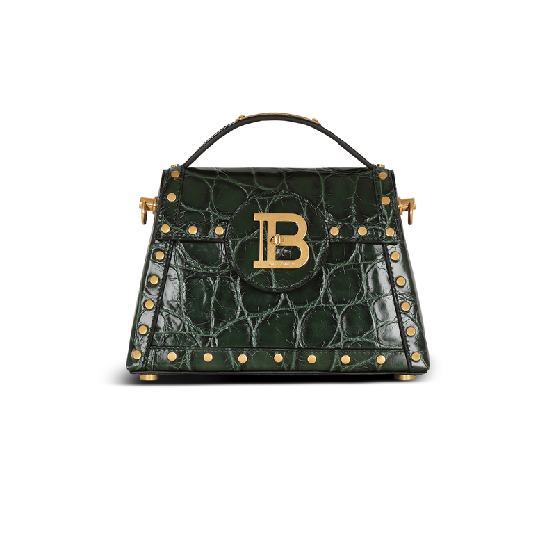 B-Buzz Dynasty Bag in Crocodile-Print Calfskin