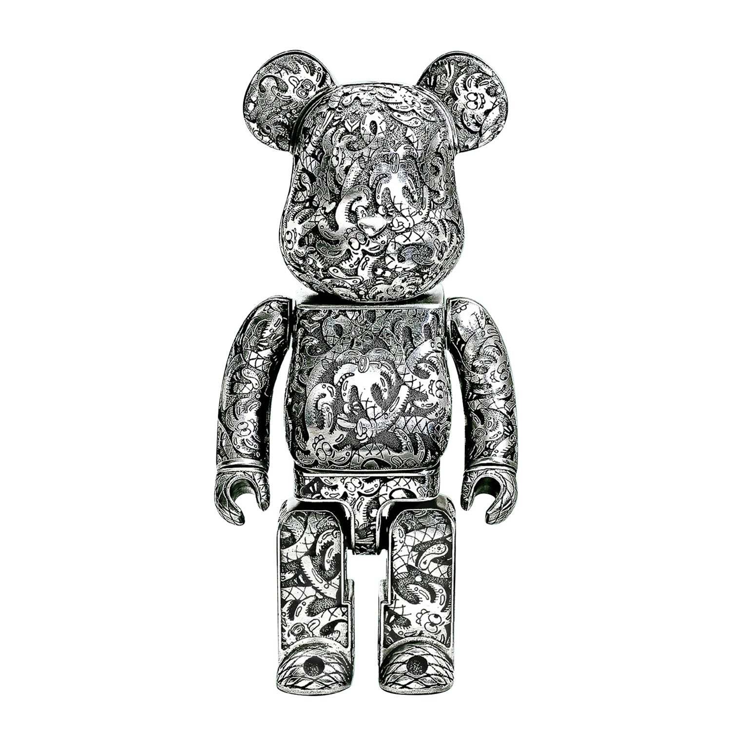 BE@RBRICK Royal Selangor x Steven Harrington X ActionCity Silver 400%