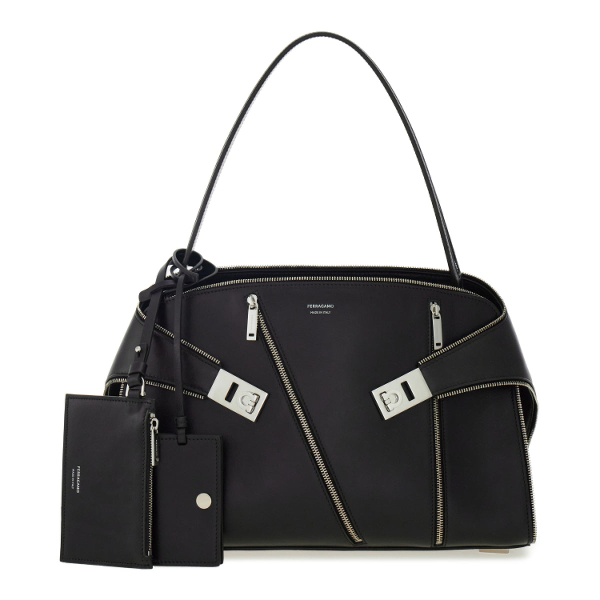 Hug Soft Shoulder Bag Multi-zip (M)