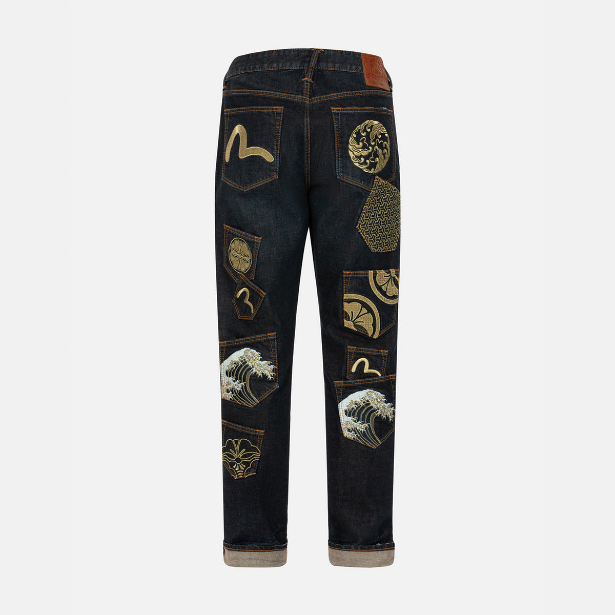HT, Evisu Logos Emb & Multi-pocket Jeans