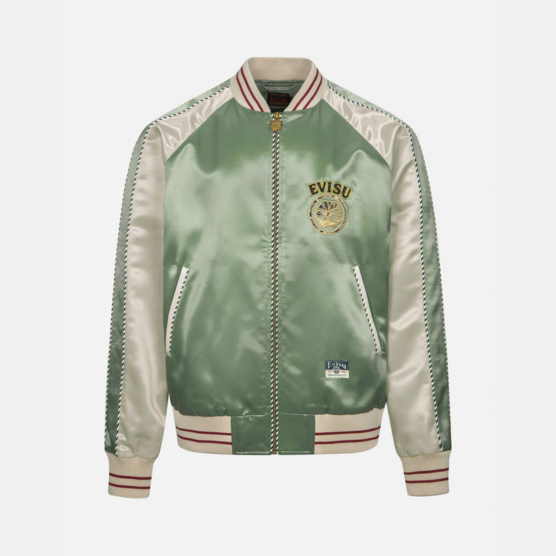 HT, Kamon Brocade Appliqué & Carp Emb Souvenir Jacket