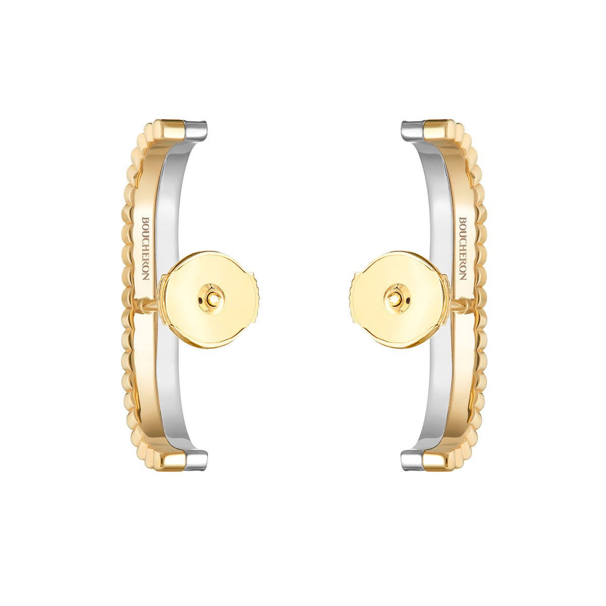 Stud Earrings Quatre Radiant Edition YG WG Diamonds