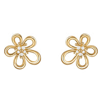 Flowerlace Earrings, Yellow Gold, Diamonds, Small Model