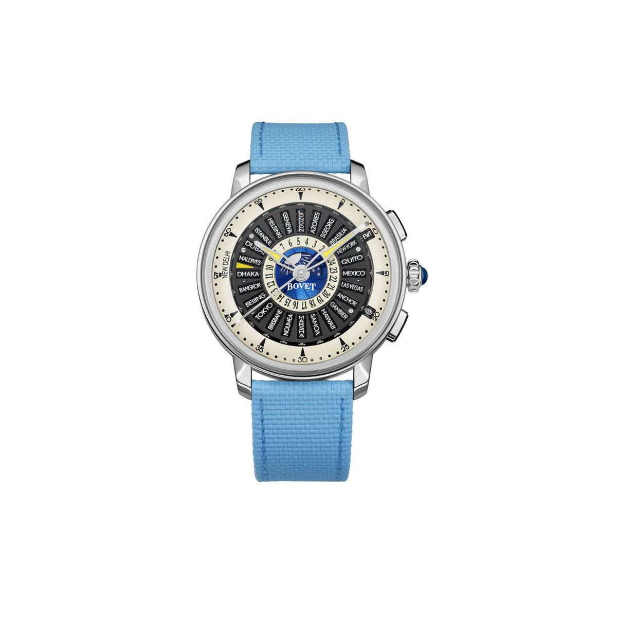 Récital 30 Blue Guilloche Centre Dial in Grade 5 Titanium