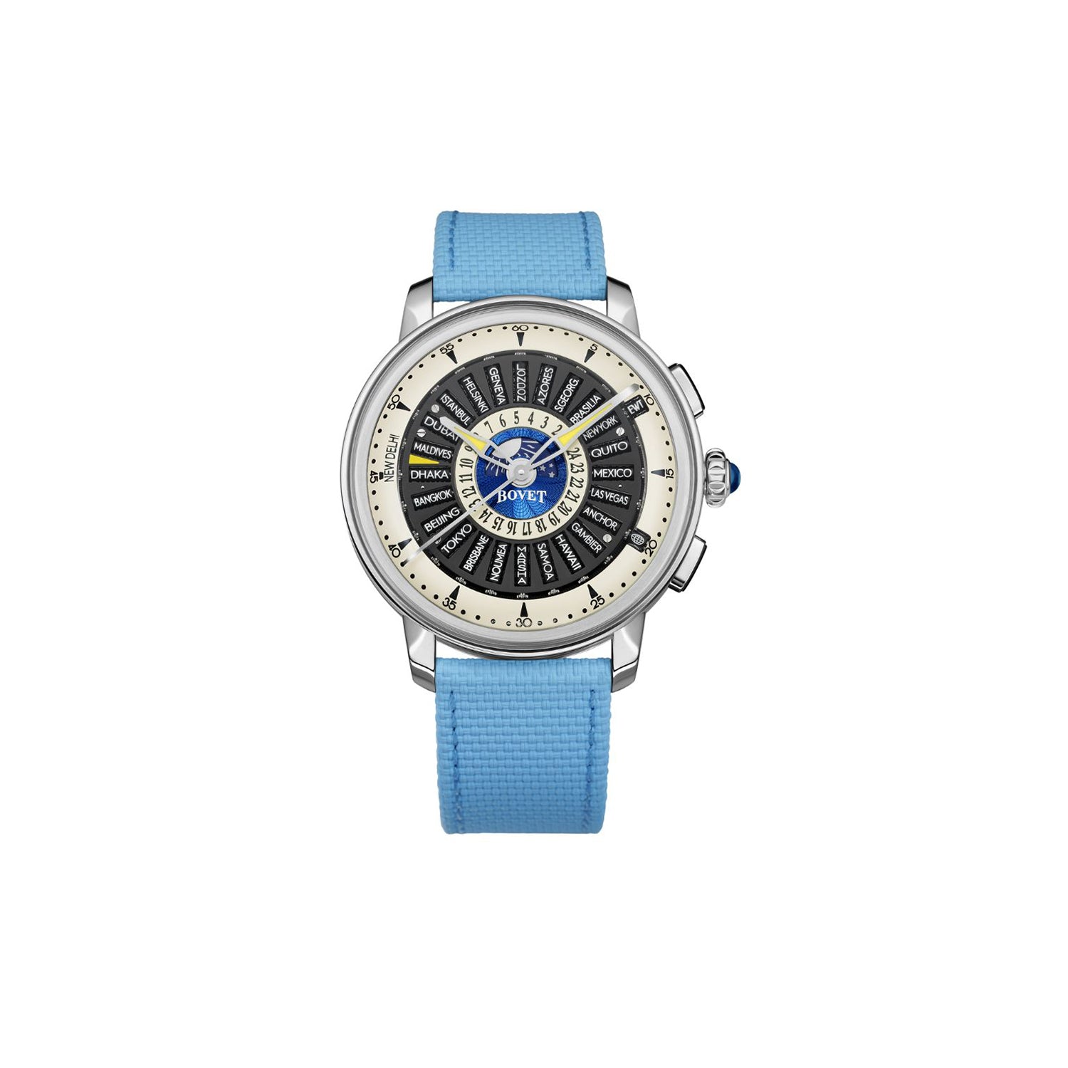 Récital 30 Blue Guilloche Centre Dial in Grade 5 Titanium