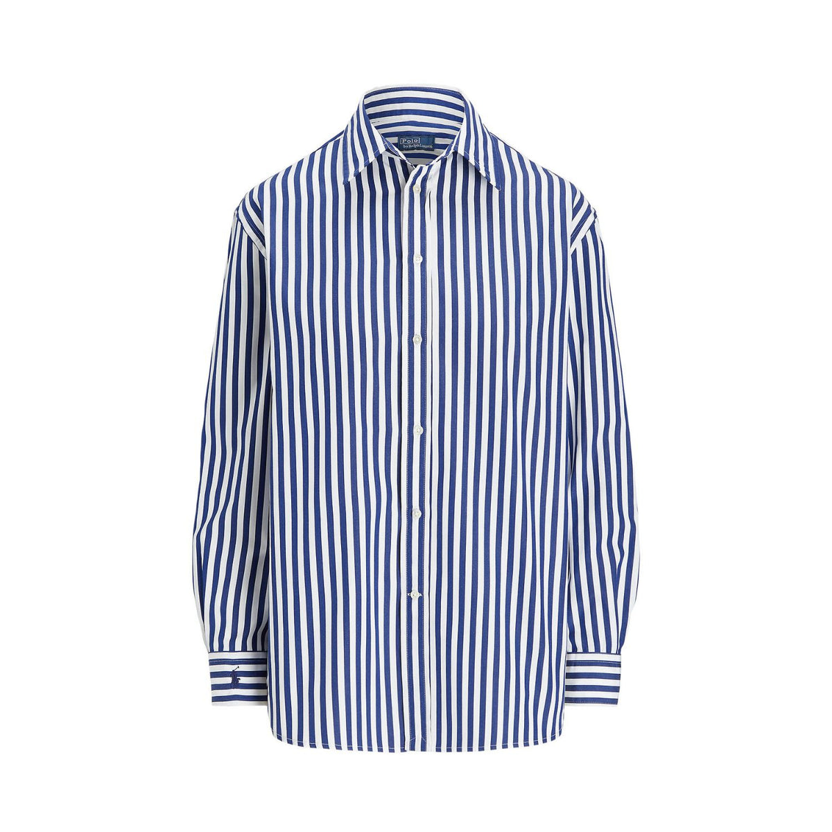 Oversize Fit Striped Cotton Shirt