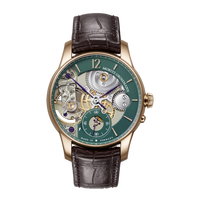 Moritz Grossmann Backpage Green in Rose Gold