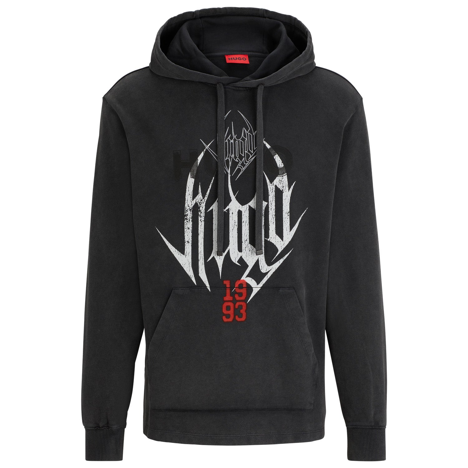 Oversized-fit French-terry hoodie with band-inspired artwork