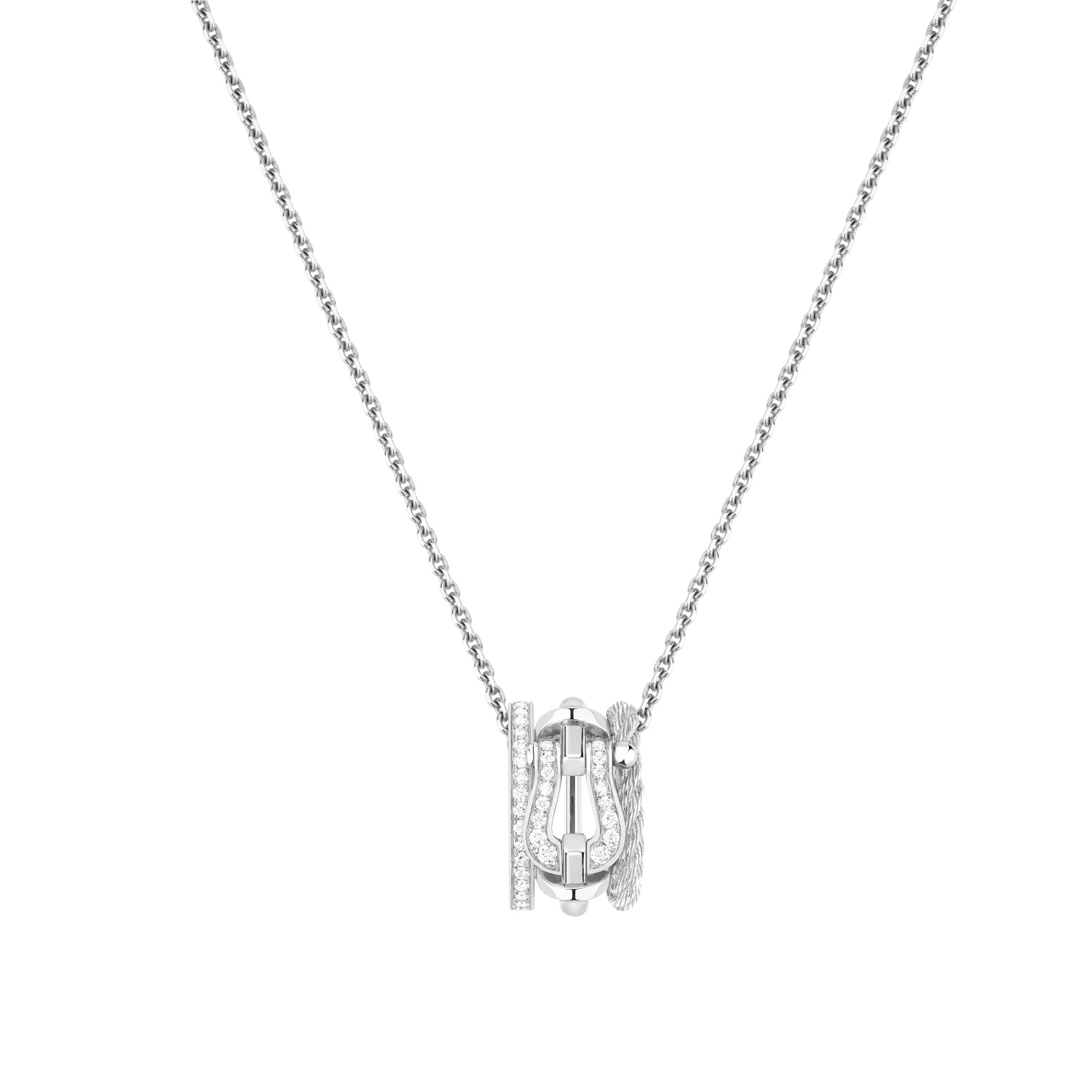 Fred Force 10 Rise White Gold Necklace (Large)