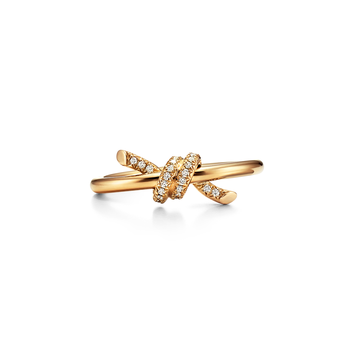 Tiffany Knot Ring in Yellow Gold with Diamonds