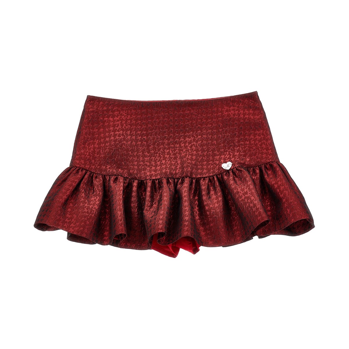 Houndstooth jacquard short skirt 71D703