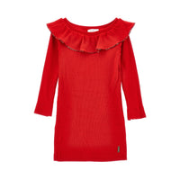 Dress with Ruffles and Appliques