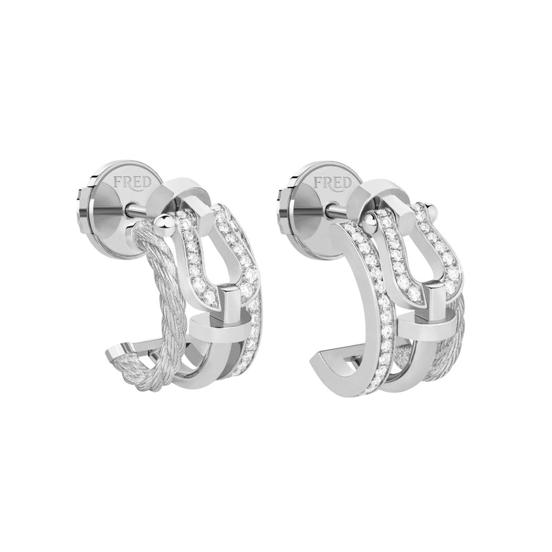 Fred Force 10 Rise White Gold Earrings