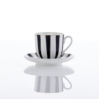 Tea for Two Teacup and Saucer in Black