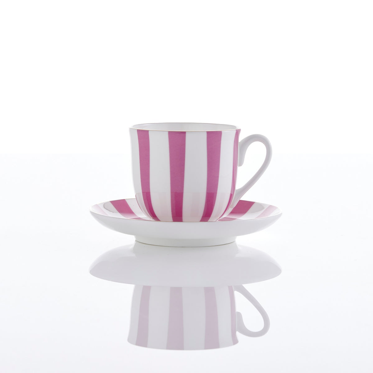 Tea for Two Teacup and Saucer in Pink