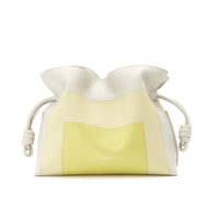 Flamenco Clutch Square in Pale Grey/ Lime Citrine