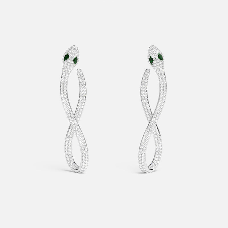 Pavé Kaa Earrings