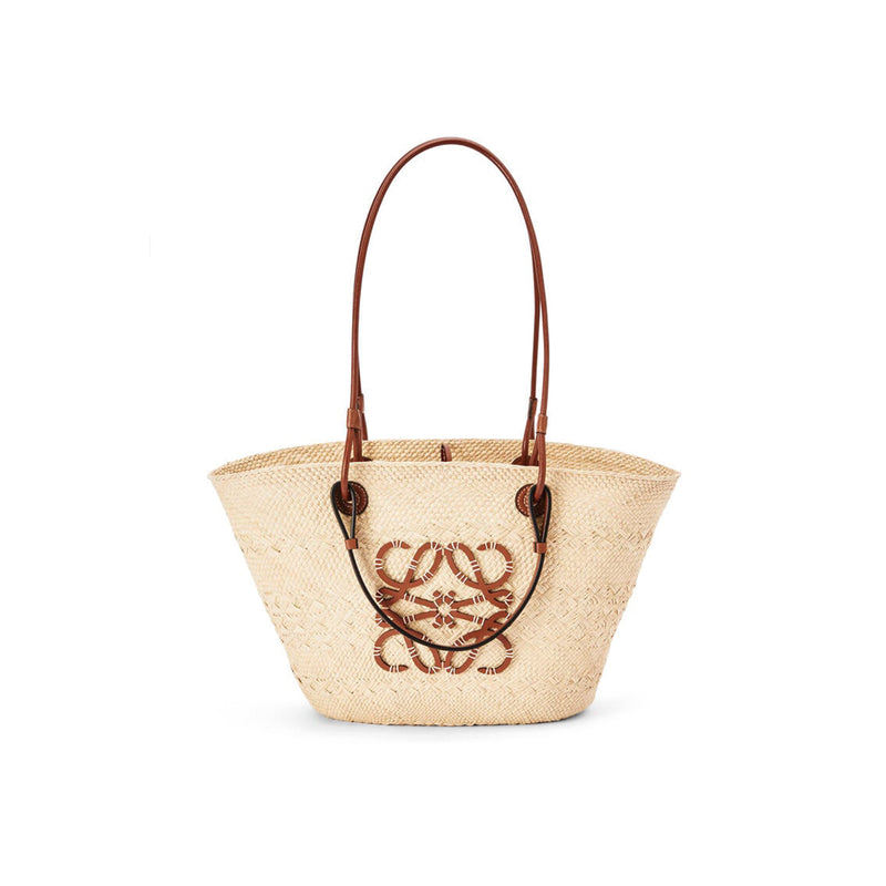 Anagram Basket Bag in Natural/ Tan