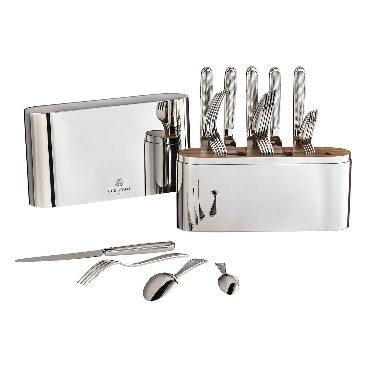 Concorde 24-Piece Stainless Steel Flatware Set with Chest