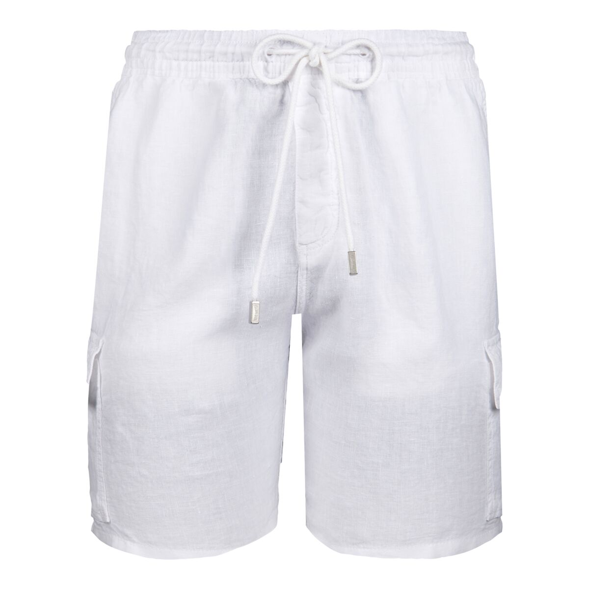 Men Linen Bermuda Shorts Cargo Pockets