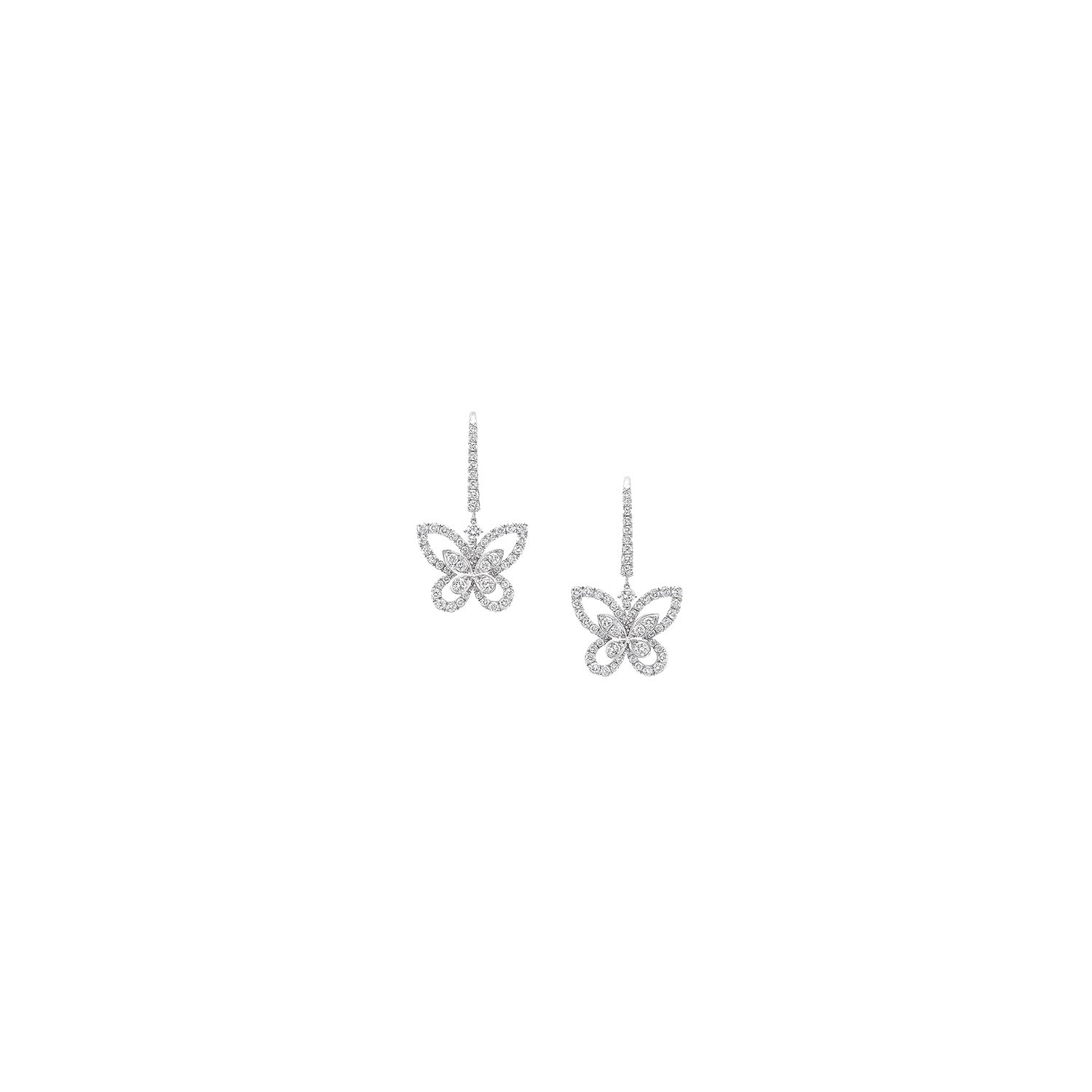 Butterfly Silhouette Collection diamond earrings