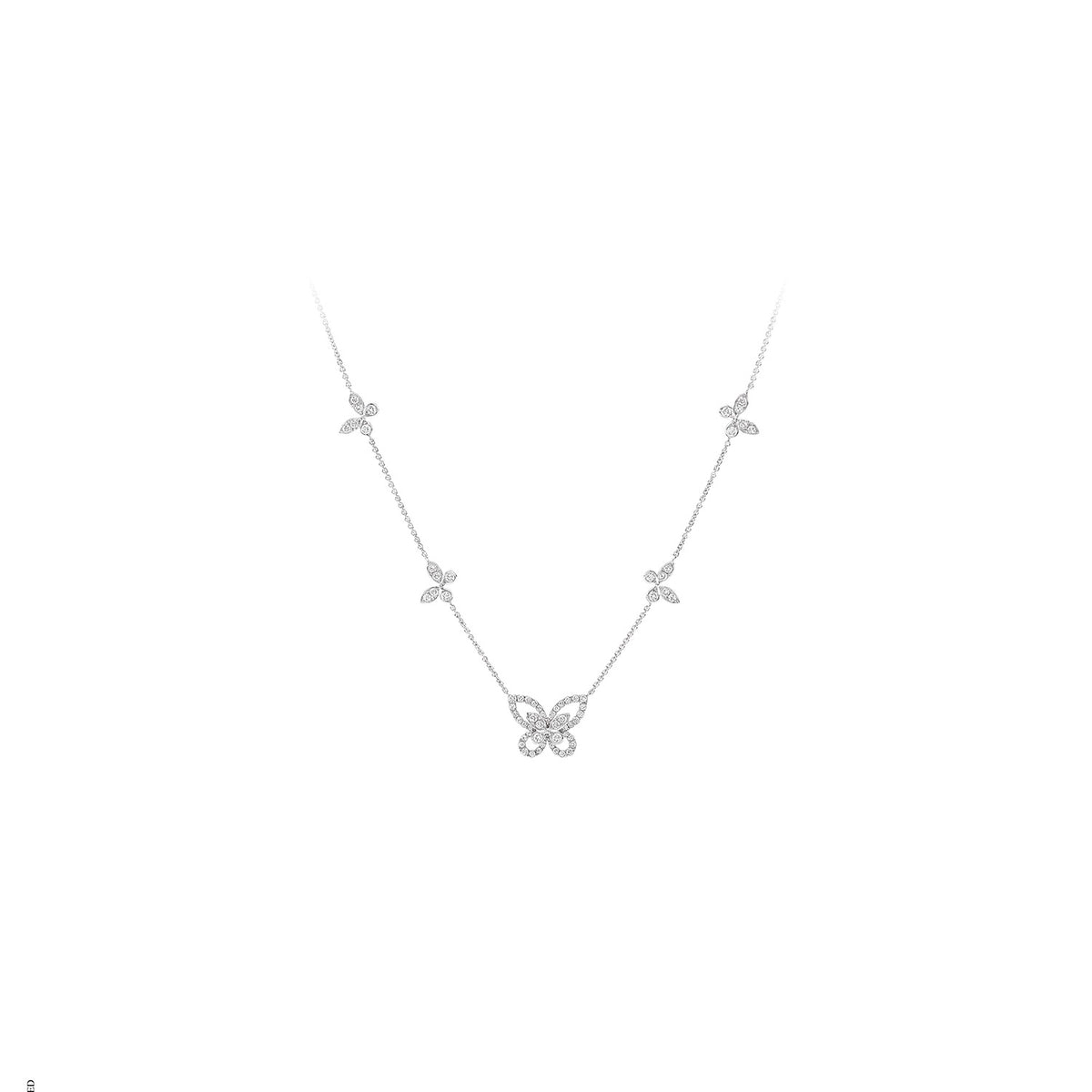 Butterfly Silhouette Collection Pavé Diamond Pendant