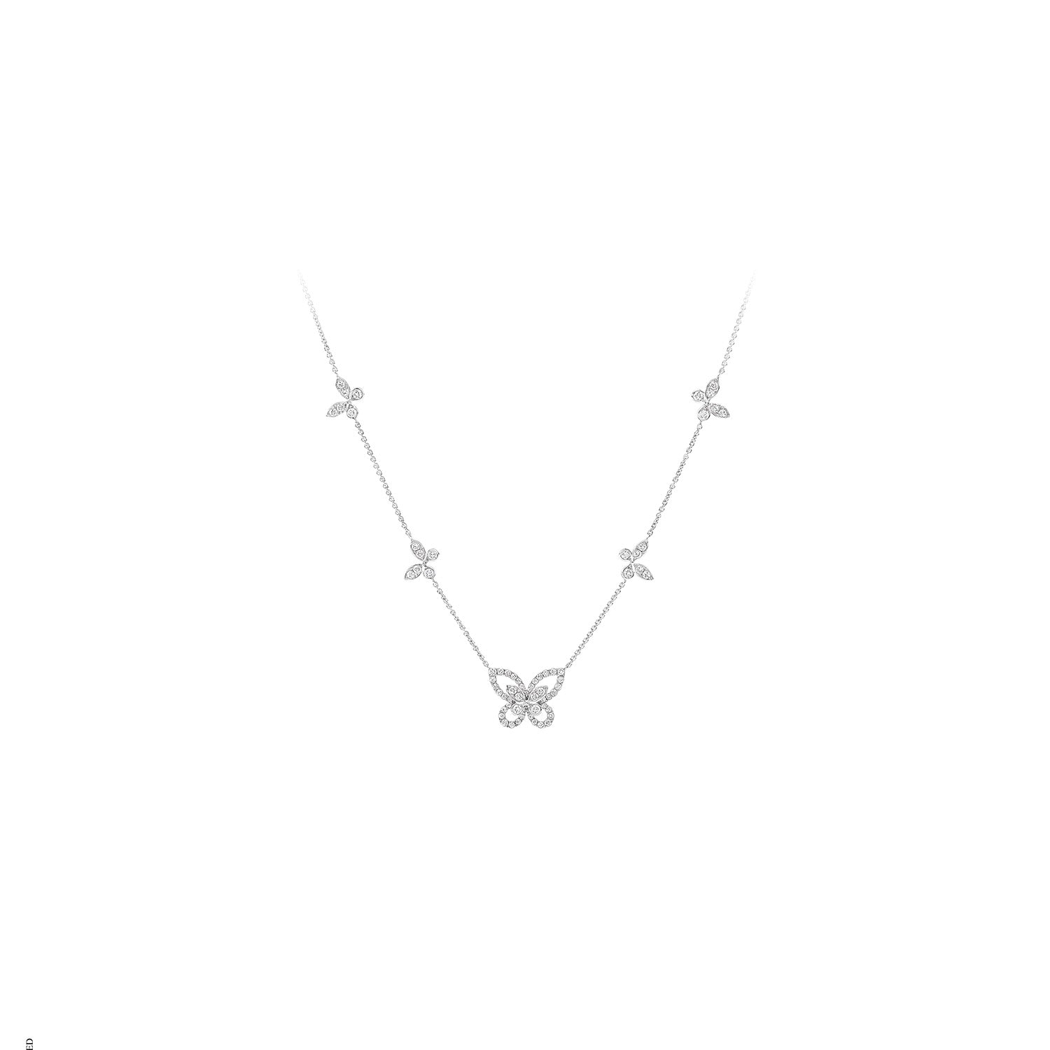 Butterfly Silhouette Collection Pavé Diamond Pendant