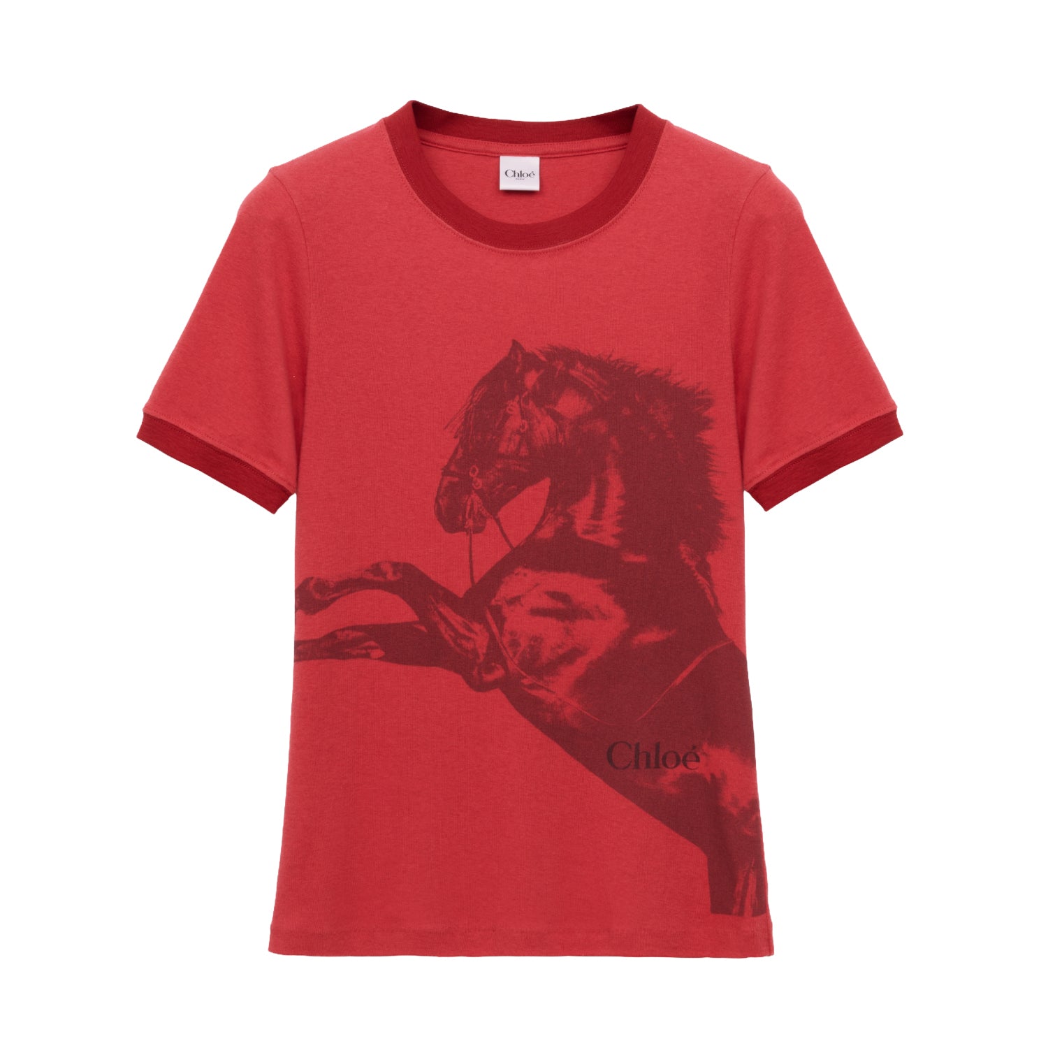 Chloé Baby Fit Logo T-shirt in Chiné Jersey