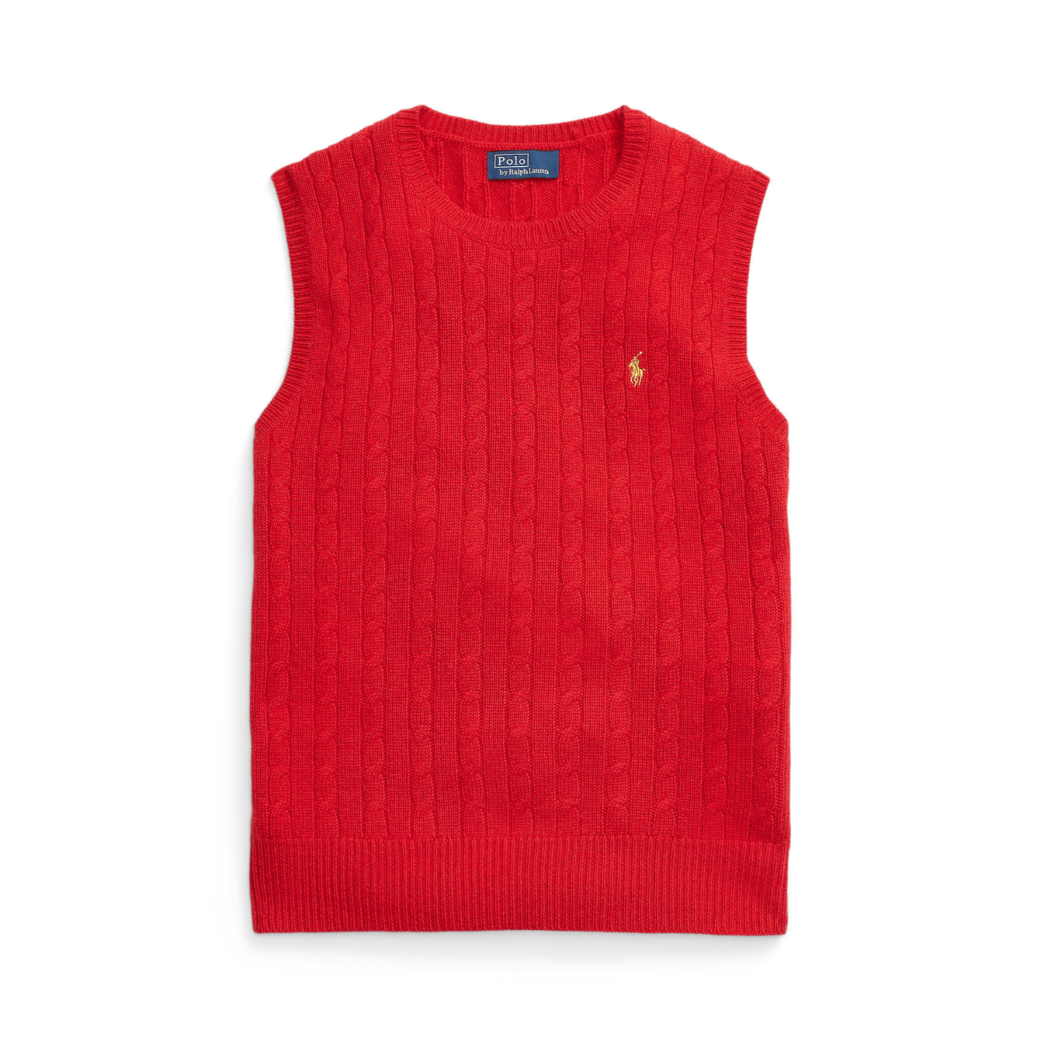 Cable Wool Cashmere Sleeveless Sweater