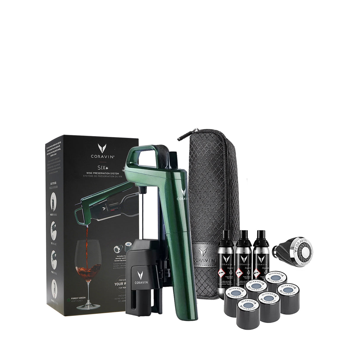Coravin Model Six+ Wine System Forest Green
