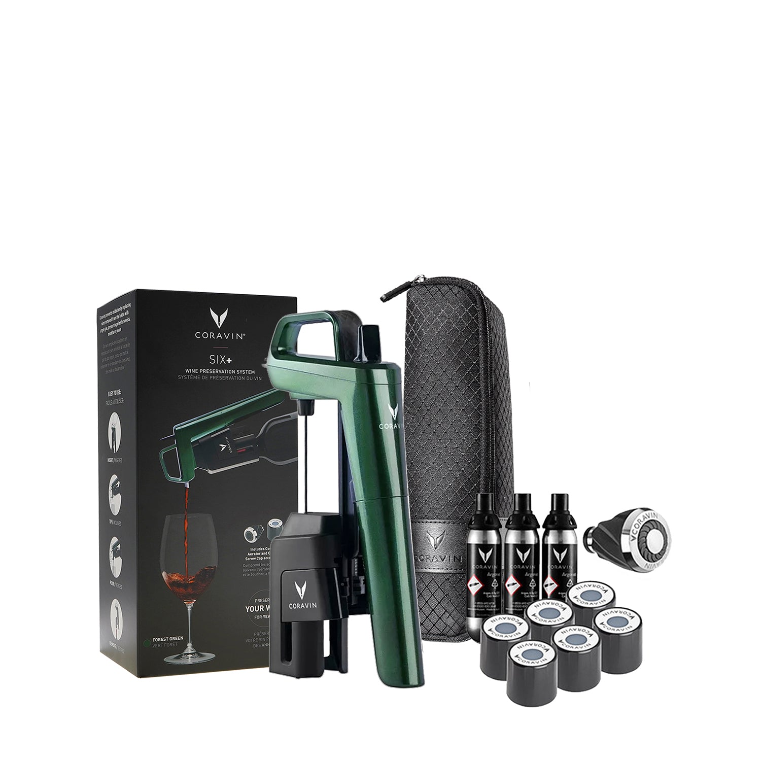 Coravin Model Six+ Wine System Forest Green