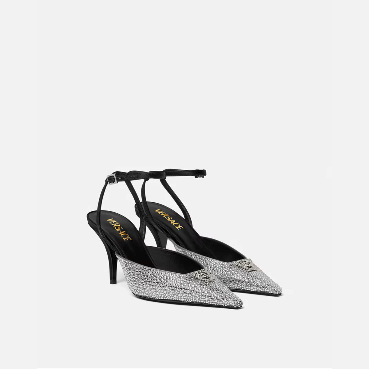 Crystal La Medusa Slingback Pumps 85mm