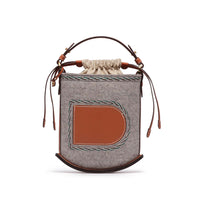 Pin Mini Bucket Felt Sierra Calf Brandy Heather Grey