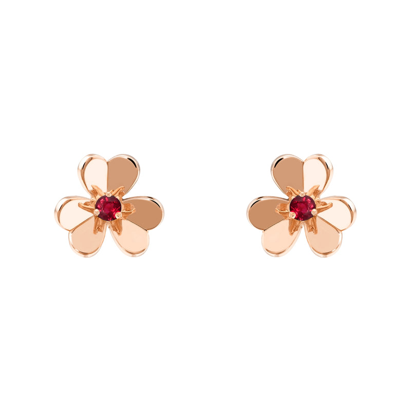 Earrings, Frivole, Pink Gold, Ruby, Mini model