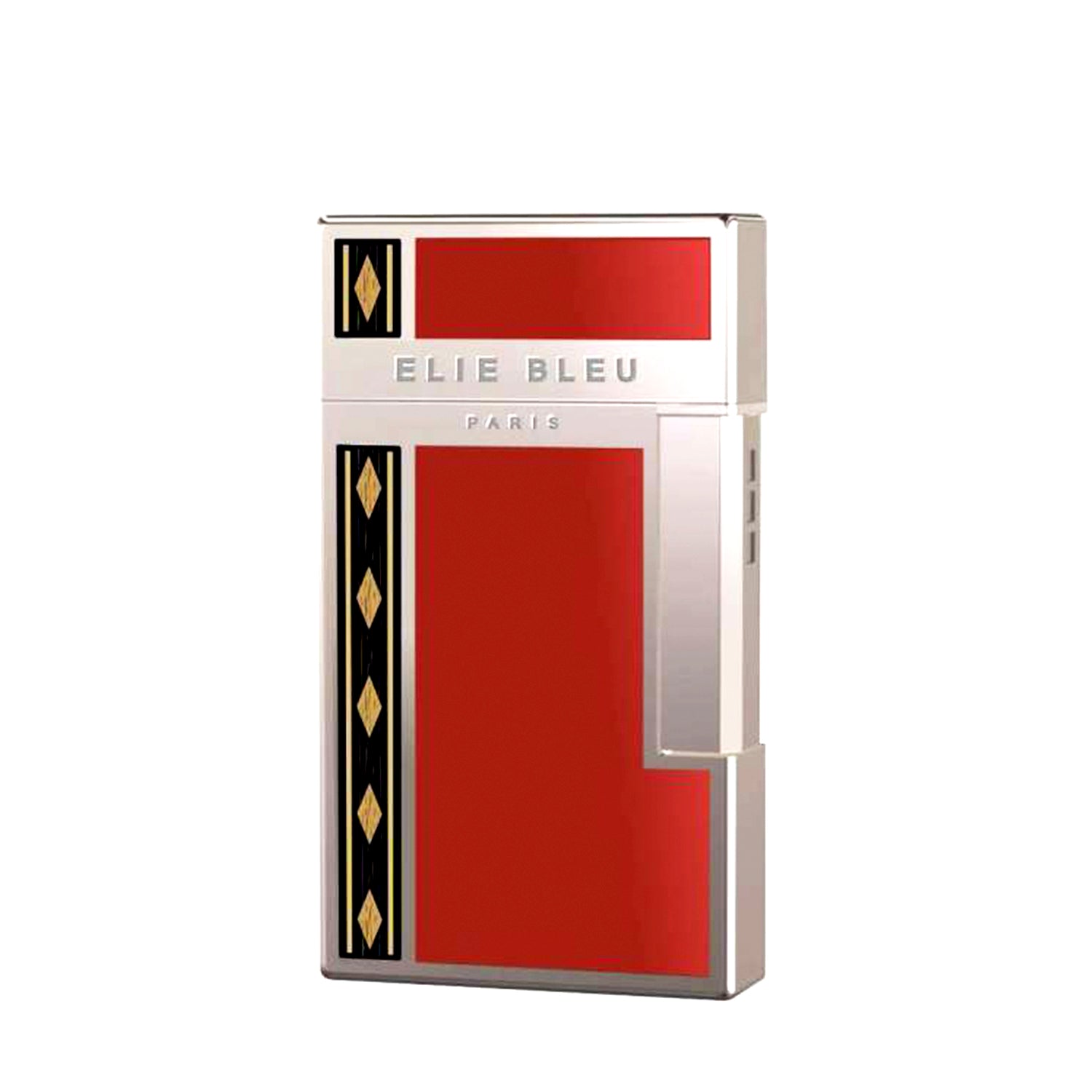 Elie Bleu Lighter EBJ1453 Diamond Jet Flame & Alba Marquetry Red