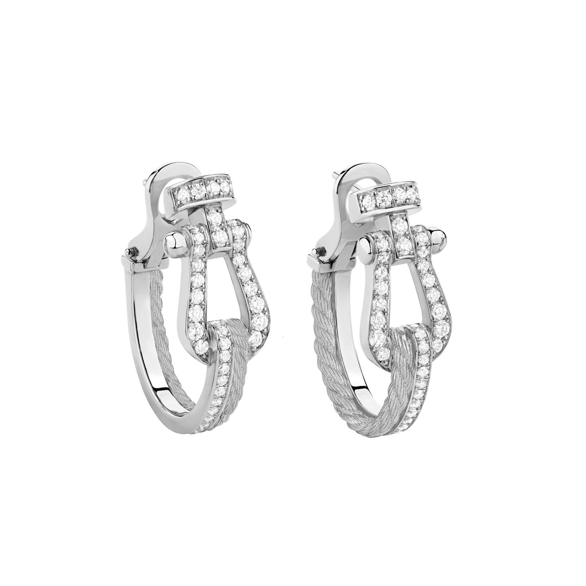 Force 10 Rise LM WG Half Dia Earrings