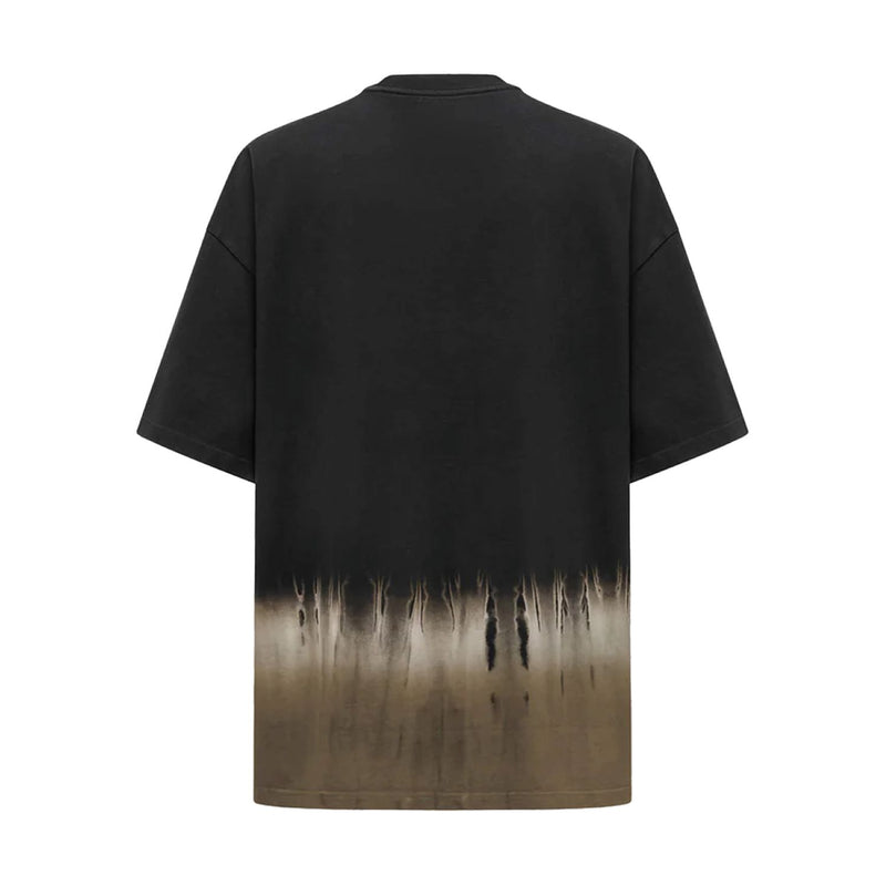 Feng Chen Wang Tie-Dye Logo Tee 'Black Khaki'